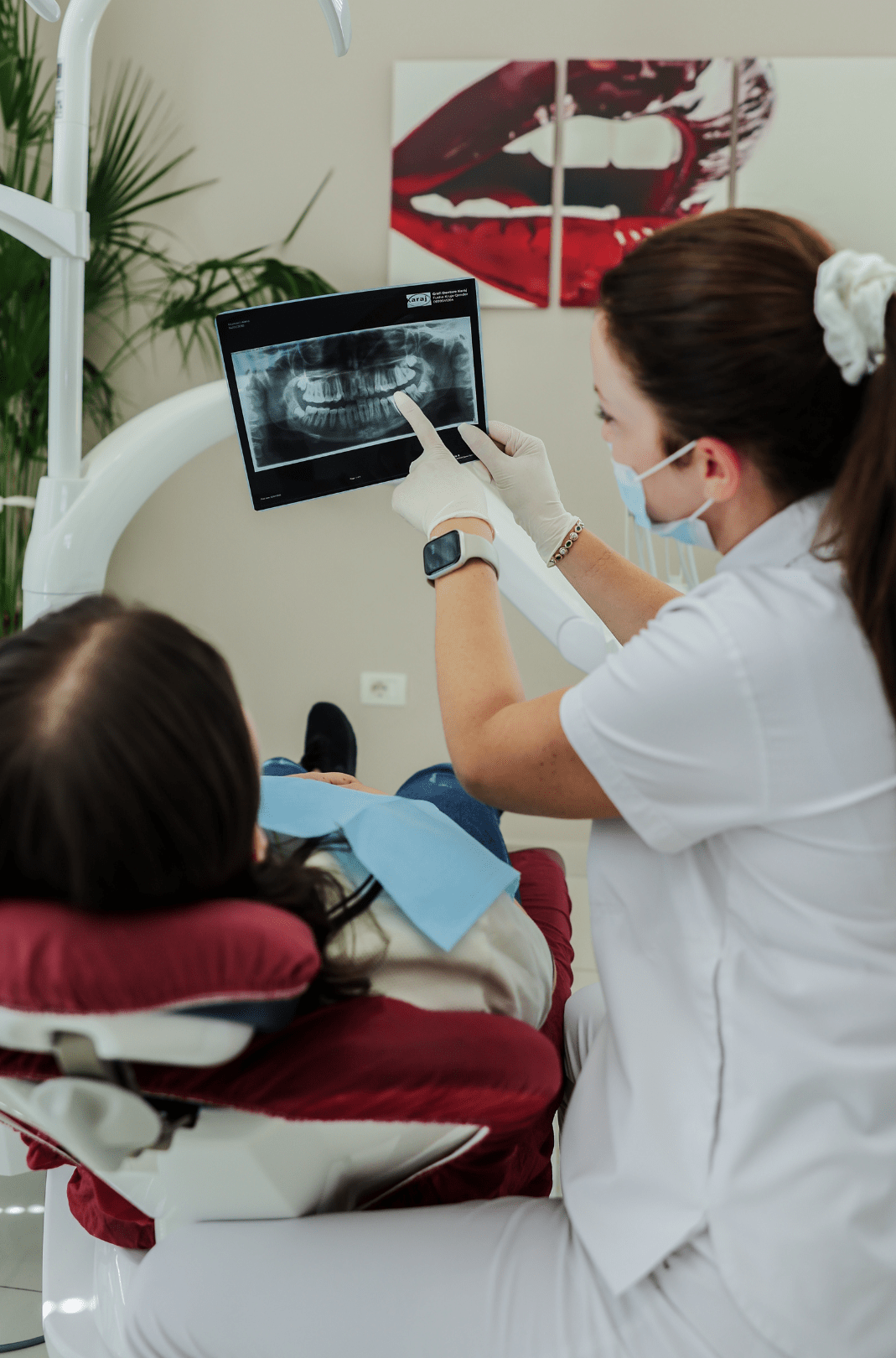Dental X-ray procedure at Dr. Besmir Metalla Clinic with Dr. Elsa Metalla
